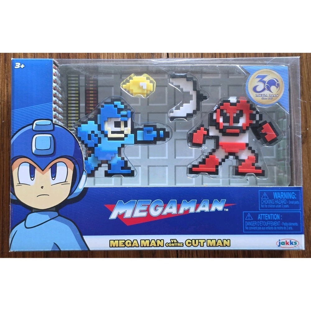 *New* MegaMan Classic 8-Bit Figures 2-Pack Mega Man Vs. Cut Man 30th Anniversary